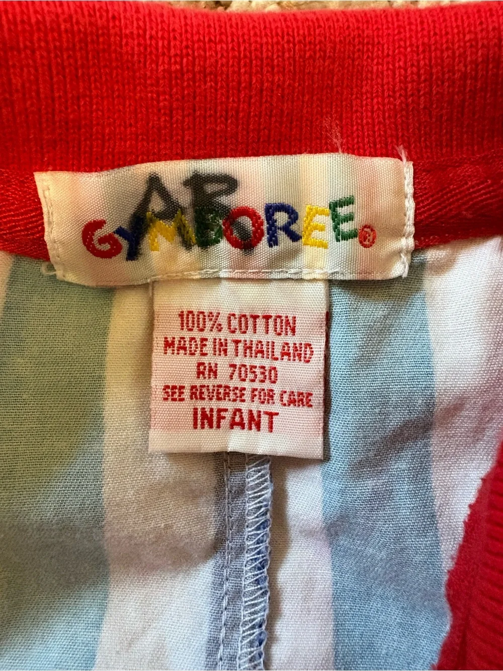 Vintage 90s Gymboree Bubble Striped Infant Romper size 6-12 months